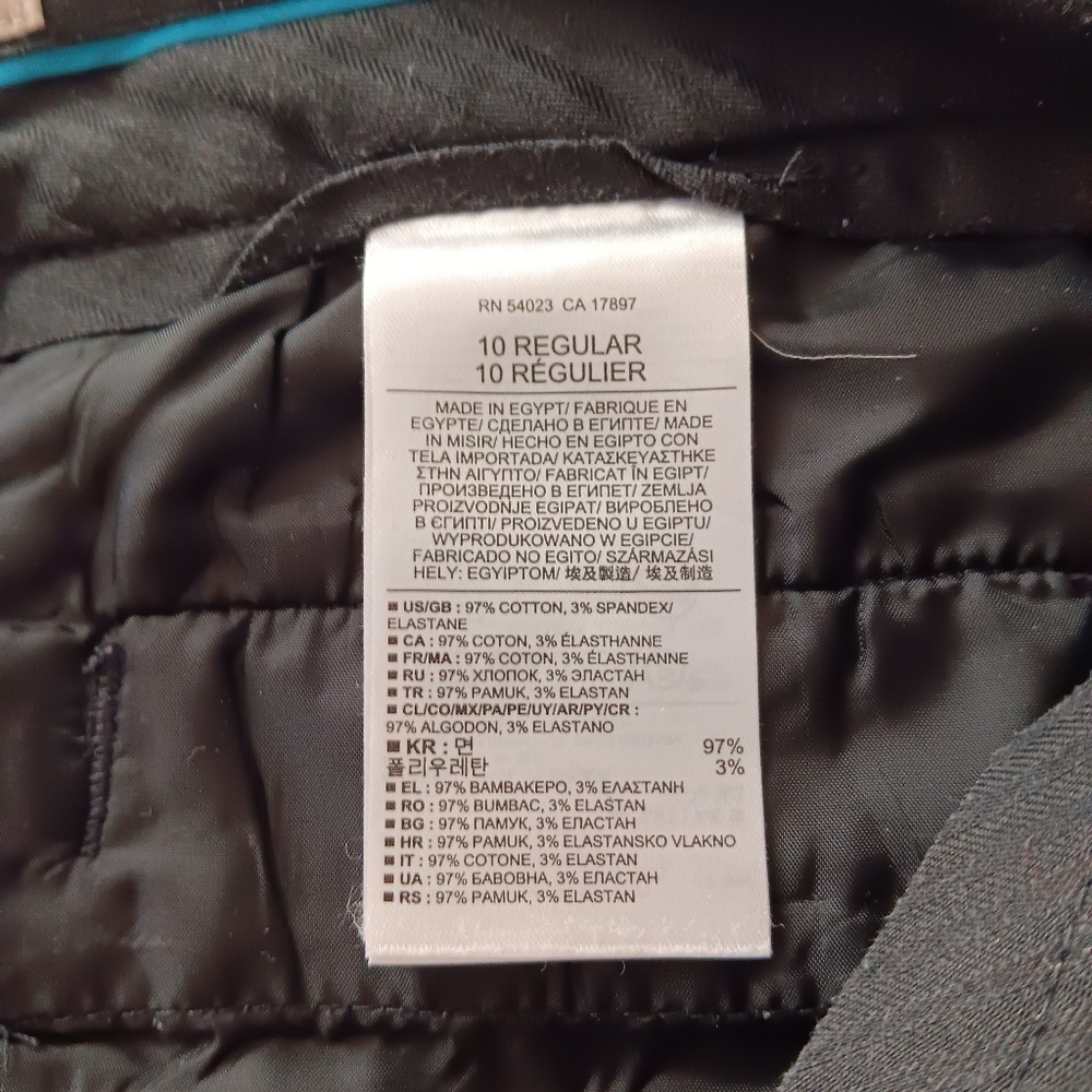 Banana Republic Martin Fit Cotton Novelty Denim Mid-Rise Dark Grey Pant Size 10R - Picture 12 of 15